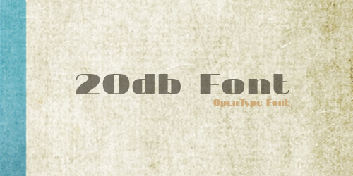 20db Font Free retro and vintage fonts
