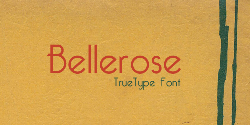 Bellerose Free retro and vintage fonts