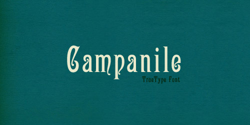 Campanile Free retro and vintage fonts