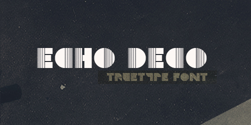 Echo Deco Free retro and vintage fonts