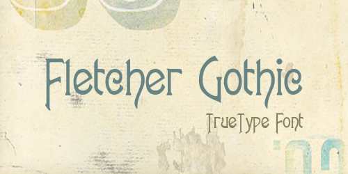 Fletcher Gothic Free retro and vintage fonts