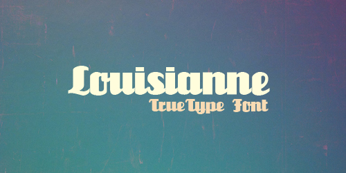 Louisianne Free retro and vintage fonts