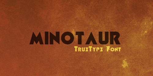 Minotaur Free retro and vintage fonts