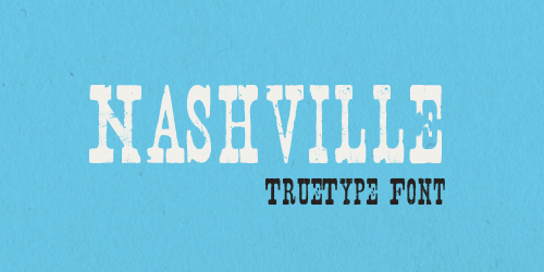 Nashville Free retro and vintage fonts