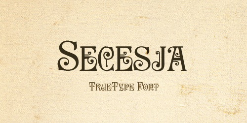 Secesja Free retro and vintage fonts