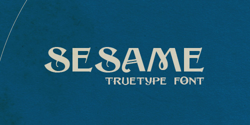 Sesame Free retro and vintage fonts