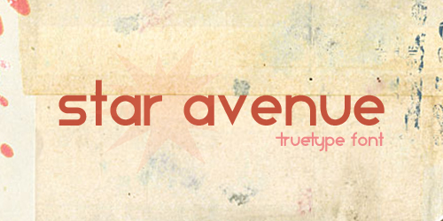 Star Avenue Free retro and vintage fonts