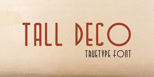 Tall Deco Free retro and vintage fonts
